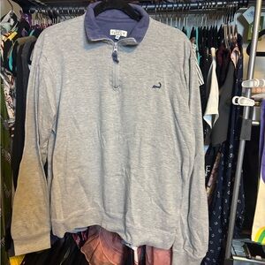Cuffy’s Cape Cod Gray and Blue 1/4 Zip Sweatshirts